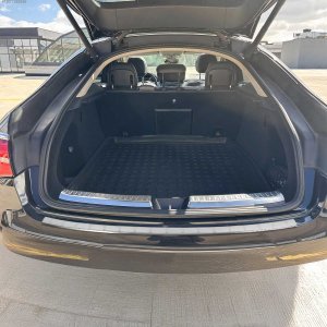 Mercedes GLE Class Rear Bumper Sill Cover - Omac - Brushed Silver - '15-'19